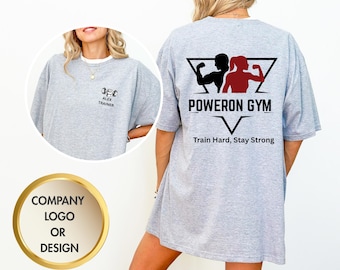 Benutzerdefiniertes Logo-Design, personalisiertes Logo-T-Shirt, Ihr Logo hier, Ihr Text hier, Erstellen Sie Ihr Grafiklogo, Business-Shirts, Text hinzufügen, Teamlogo