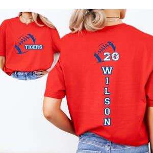 Custom Football Tshirt, Custom Name and Number Shirt, Football Boy Tshirt, Football Mom Shirt, Personalized Football Season, Football Team
