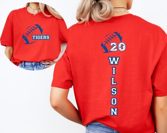Kundenspezifisches Fußball-T-Shirt, benutzerdefinierter Name und Nummer Shirt, Fußball-Junge-T-Shirt, Fußball-Mama-Shirt, personalisierte Fußballsaison, Fußballmannschaft