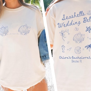 Seashells and Wedding Bells Shirts Bachelorette Shirts Beach Bachelorette Shirts Coastal Bachelorette Bach Club Tee Comfort Colors Shirts