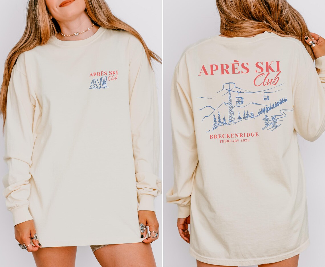 Apres Ski Social Club Shirt | Comfort Colors Custom Location Winter ...