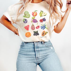 Summer Fruit Tshirt, Aesthetic Summer Tee,Tropical Summer Vacation Shirt, Trendy Farmer&#39;s Market Aesthetic Cottage Core Gardening Gift