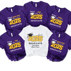 Custom Proud Graduate Shirt, Custom Proud Family Shirt, Custom Family Graduate Shirt, Graduation 2025 Family Shirt, Personalized Graduation
