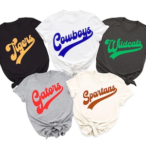 School Team Name Shirts, Custom Mascot Shirts, School Spirit T-shirt, Favorite Sports Team t-shirt, Team Mascot T-shirt, School Logo Shirt