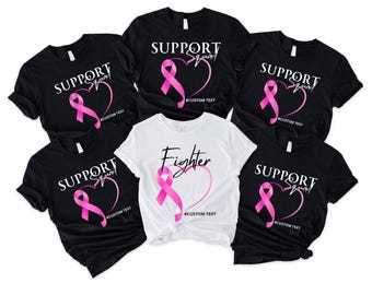 Custom Breast Cancer Support Squad Shirt, Her Fight is Our Fight Shirt, Breast Cancer Shirt, Family Breast Cancer, Cancer Support Team Shirt