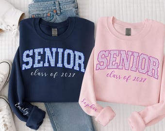 Class of 2027 Senior Sweatshirt, Custom Senior Sweater, High School Cheer Apparel, Customized Grad Year, Senior Cheer Shirt Graduation Shirt