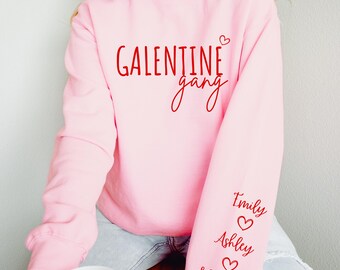 Galentine Gang Sweatshirt, Galentines Day Sweater, Valentines Day Gift For Women, Girls Valentine Sweater, Trendy Valentines Gift