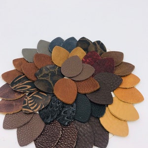 Leather Teardrop Shapes/ Die Cut outs/ Earring supplies/ Pre-cut Shapes/3 Sizes/ Teardrop Earring
