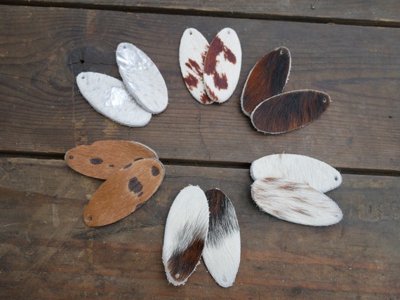 Leather Earrings-Leather Teardrop Earrings-Joanna Gaines Inspired-Pre-Cut Earrings-Diy Craft Supplies