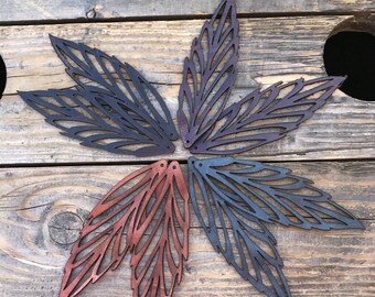 Leather Earrings-Leather Leaf Earrings-Rustic Boho Chic - 2.75"- 5” Pre-Cut Earrings-Diy Craft Supplies- Tropical Leaf Shape