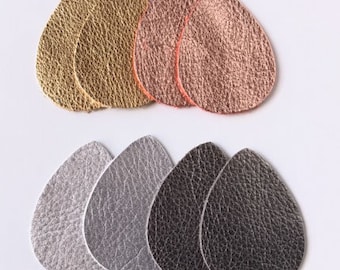 Leather Teardrop Shapes/ Die Cut outs/ Earring supplies/ Pre-cut Shapes/3 Sizes/ Teardrop Earring