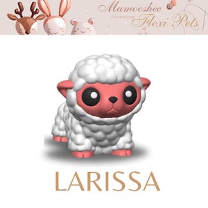 Flexi Lamb Larissa - 3D gedrucktes Gelenklamm-Spielzeug, perfektes Geschenk für Tierliebhaber und Sammler