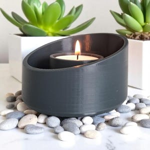 Modern Bevelled Tealight Candle Holder