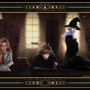 "Echoes of Velmora ""Magische Postkarten-Kollektion""." Eine frühe Lernphase in der Bibliothek