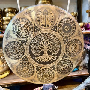 16&quot; Tree of Life Chakra Healing Gong: Sound Therapy & Meditation