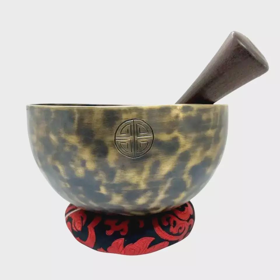 7インチ フルムーンシンギングボウル、瞑想ボウル、ヨガボウル