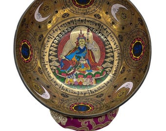 Cuenco tibetano de 9,5 pulgadas para la sanación de chakras, cuenco tibetano, cuenco para sanación sonora, cuenco mágico de sonido, cuenco vibratorio, cuenco himalayo, cuenco para meditación.