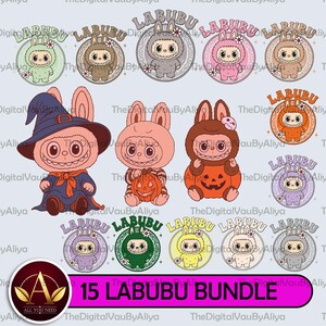 Labubu Png, Cute Halloween Labubu png,  Labubu Bundle, Labubu Clipart, Cute Labubu Vector, Cartoon Character SVG,  Digital Download, Labubu