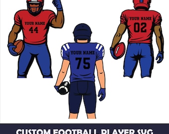 Custom Football Player SVG, Football Season PNG, Fall Sports Design, Game Day Football, Vintage Football Mom, Touchdown Design