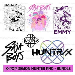 Kpop Demon Hunter Png Bundle, Demon Hunters Inspired PNG, Saja Boys Boy Band Png Bundle, Huntrix Png, Girl Dinner, Kpop Demon Png