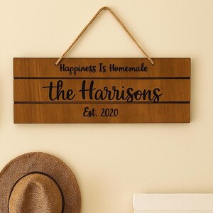 Custom Family Name Sign, Wooden Wall Decor, Wedding Gift, Home Sign, Anniversary Gift, Rustic Last Name Plaque, Custom Wedding Gifts