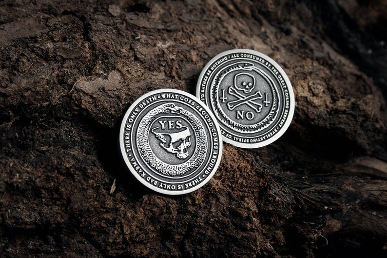 YES or NO Ouroboros Coin Collectible Divination Flip COIN Etsy Australia YES or NO Ouroboros Coin Collectible Divination Flip COIN Etsy Australia