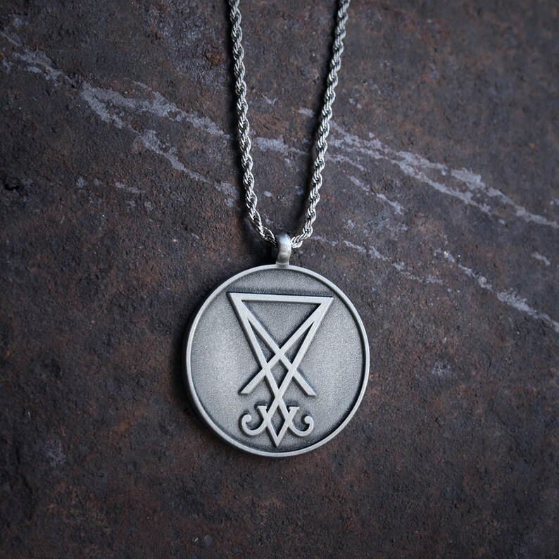 Seal of Lucifer Sigil of Lucifer Pendant Circular Version | Etsy
