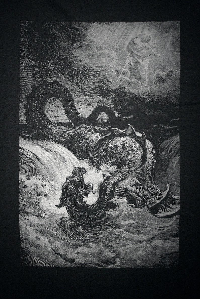 LEVIATHAN Gustave Dore illustration Tshirt Etsy