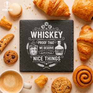 LightBurn laser svg style whiskey coaster engraving