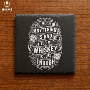 Engraving cowboy svg inspired whiskey coaster