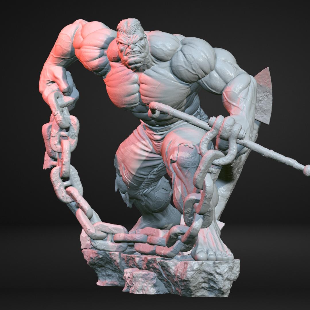 Marvel Hulk STL File, 3D Digital Printing STL File for 3D Printers ...