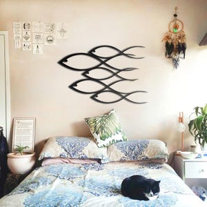 Fish Metal Wall Art | Coastal Nautical Wall Decor | Ocean Fish Silhouette | Metal Wall Hanging for Beach House