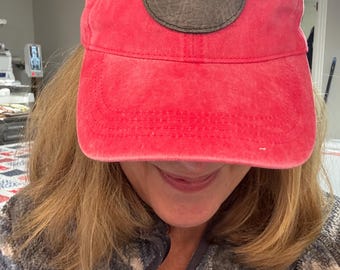 Custom Leather Patch Hat – Plexus Stonewashed Baseball Cap