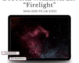 Vuurlicht: realistisch ruimtebehang voor nevels | Desktop en mobiele digitale download 4K UHD