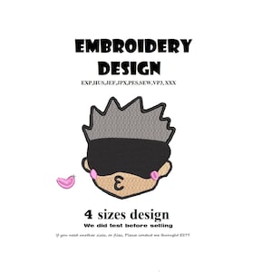 Broderie Chipi Anime, fichiers de broderie, dessin animé de broderie, téléchargement immédiat.