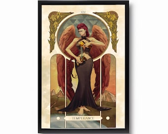 Street Fighter C.Viper (Temperance) Tarot-Inspired Poster – Premium Vector Design