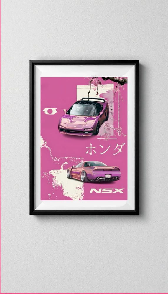 その他 From S800 to NSX 50 Honda Posters Honda NSX JDM Poster: Pink Sakura Japanese Car Art - Etsy Canada