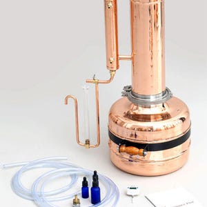 Copper distiller, Essential oil distiller machine, Steam distillation equipment for essential oils - 5.2Gal (19.7L)