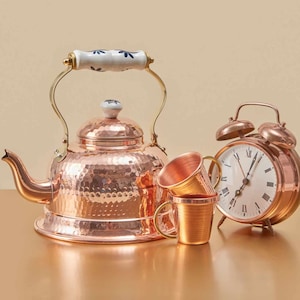 Copper Tea Kettles, Antique Copper Kettle, Vintage Copper Kitchenware