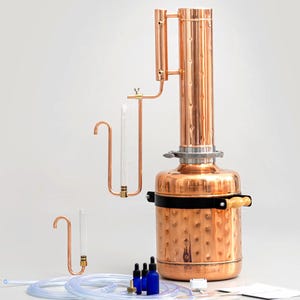 Equipment for distillation to distill essential oil, Copper distillation equipment, Home essential oil distillation kit - 4 gal (15L)