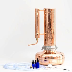 Copper Essential Oil Distiller Set 3,2Gal (12L) for Essential Oil Steam Distillation and Hydrosol Distillation - Copper Pro