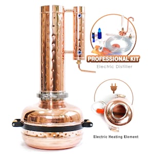 Destilador eléctrico de aceites esenciales, equipo de destilación de aceites vegetales, destilador de cobre y lavanda,