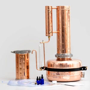 Advanced Distiller Kit for Essential Oil Extraction - Copper Still for Essential Oil and Hydrosol Distillation - 9Gal (34L)