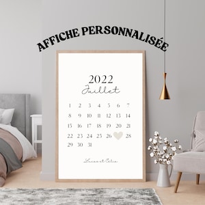 Póster personalizado para descargar para parejas, fecha de encuentro, boda, regalo de boda personalizado