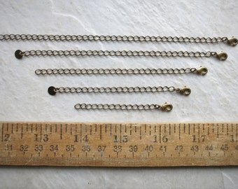 Brass Necklace Extender Chain, antiqued brass universal chain extender for necklaces, use to adjust necklace length