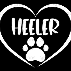 Heeler Paw Heart