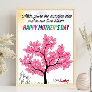 Mother&#39;s day craft for kids, handprint art, thumb print art for kids, mother&#39;s day printables, mother&#39;s day activity, kids gifts for mom