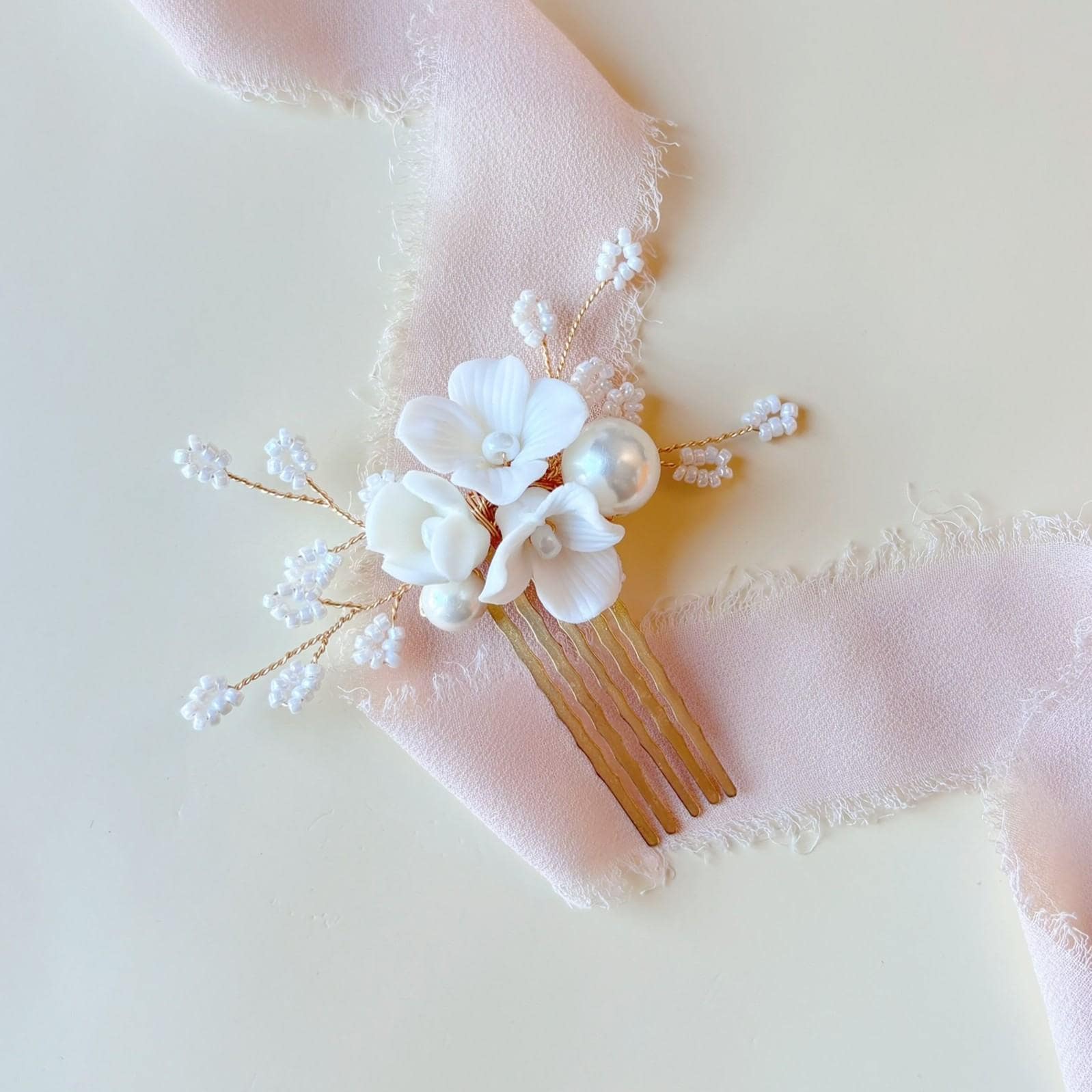 Diadème Mariée Coiffe Baroque LCUK Perles Et Strass - Bandeau De Mariée Luxe Pour Cheveux Femme Coiffe Perles Strass Blanc