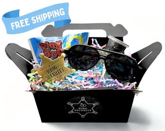 Ring Bearer Proposal Gift Box: Ring Security Briefcase, Will You Be Our Ring Bearer? Kids Wedding Party Favor
