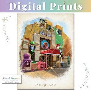 Muppets Stage 1 Company Store Art | Hollywood Studios Muppets Courtyard Poster | Vintage Disney World Digital Print